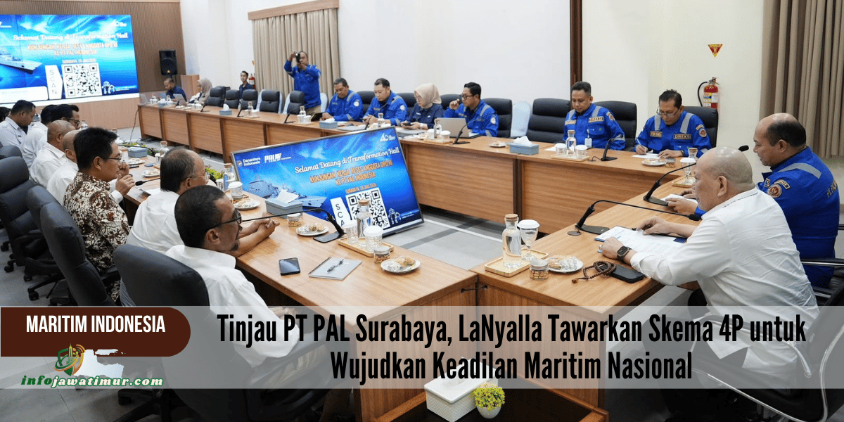 LaNyalla turut didampingi oleh Staf Ahli Anggota DPD RI Sefdin Syaifudin, serta jajaran pengurus KADIN Jatim yakni Ketua Umum Adik Dwi Putranto, Wakil Ketua Umum M Rizal, dan Ketua Komite Tetap Santoso Tedjo.