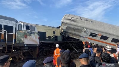 KNKT Bentuk Tim Investigasi Langsung Cek Lokasi Tabrakan KA Turangga vs Kereta Bandung Raya